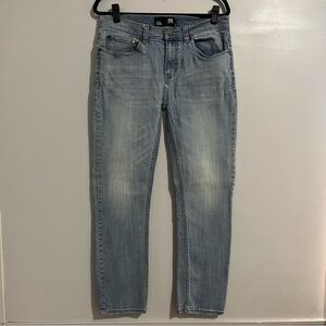 Flaws RSQ mens jeans Light Wash London Skinny Jeans 33/30